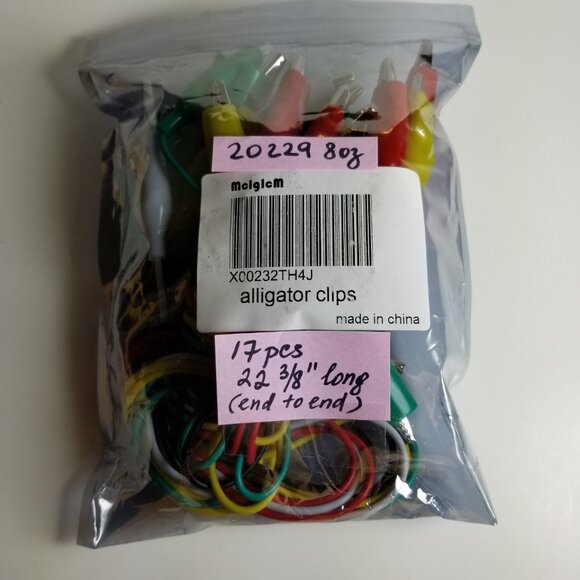 MCIGICM 17 Pcs Test Lead with 1.8 inch Alligator Clips, 24AGW, 22 3/8 inch - Picture 3 of 4